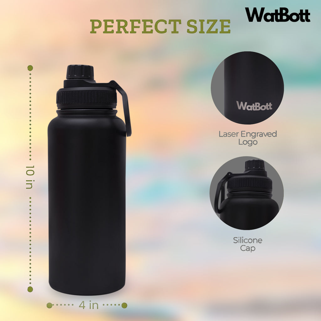 WatBott Dual Lid insulated bottle detail